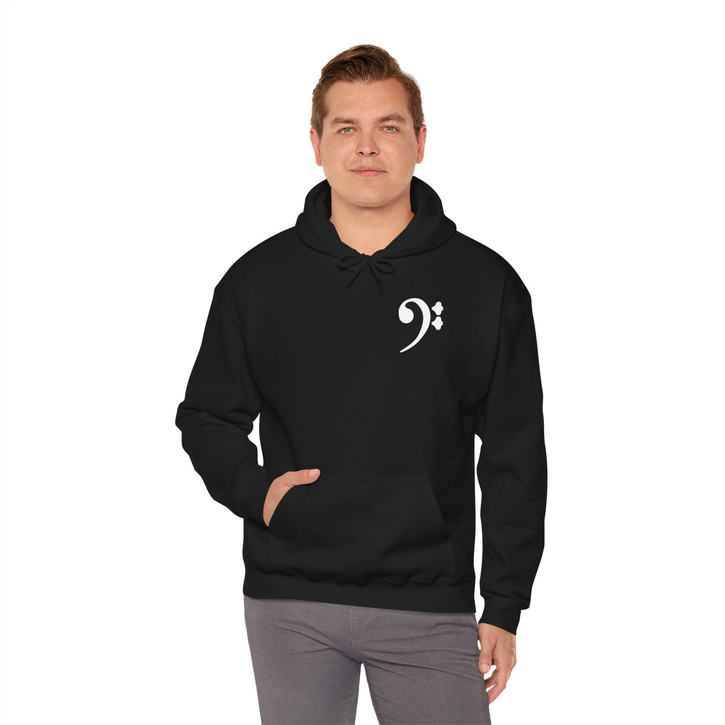 Bass essentials hoodie in black (unisex) by Xavier Foley
