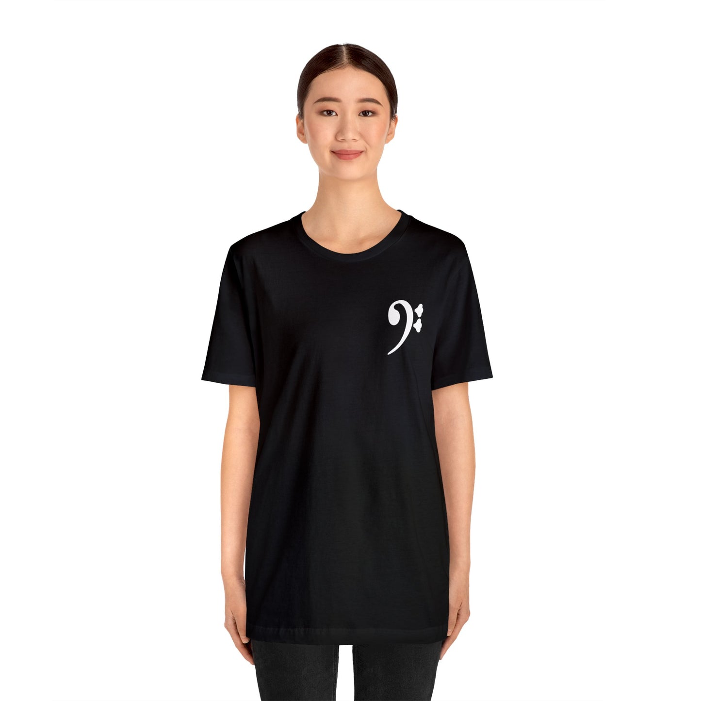 Bass essentials T-shirt in black (unisex) by Xavier Foley