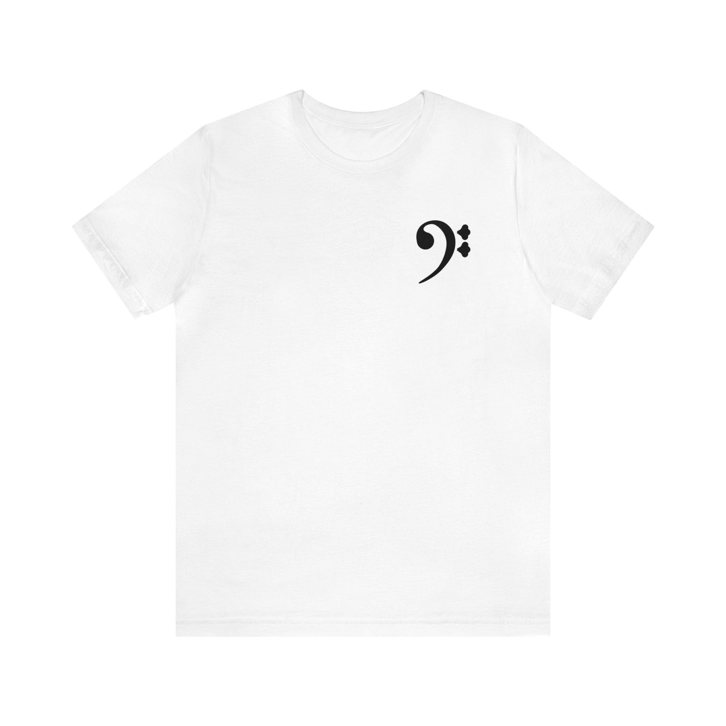 Bass essentials T-shirt in white (unisex) by Xavier Foley