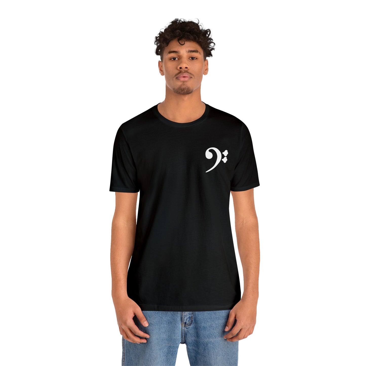 Bass essentials T-shirt in black (unisex) by Xavier Foley