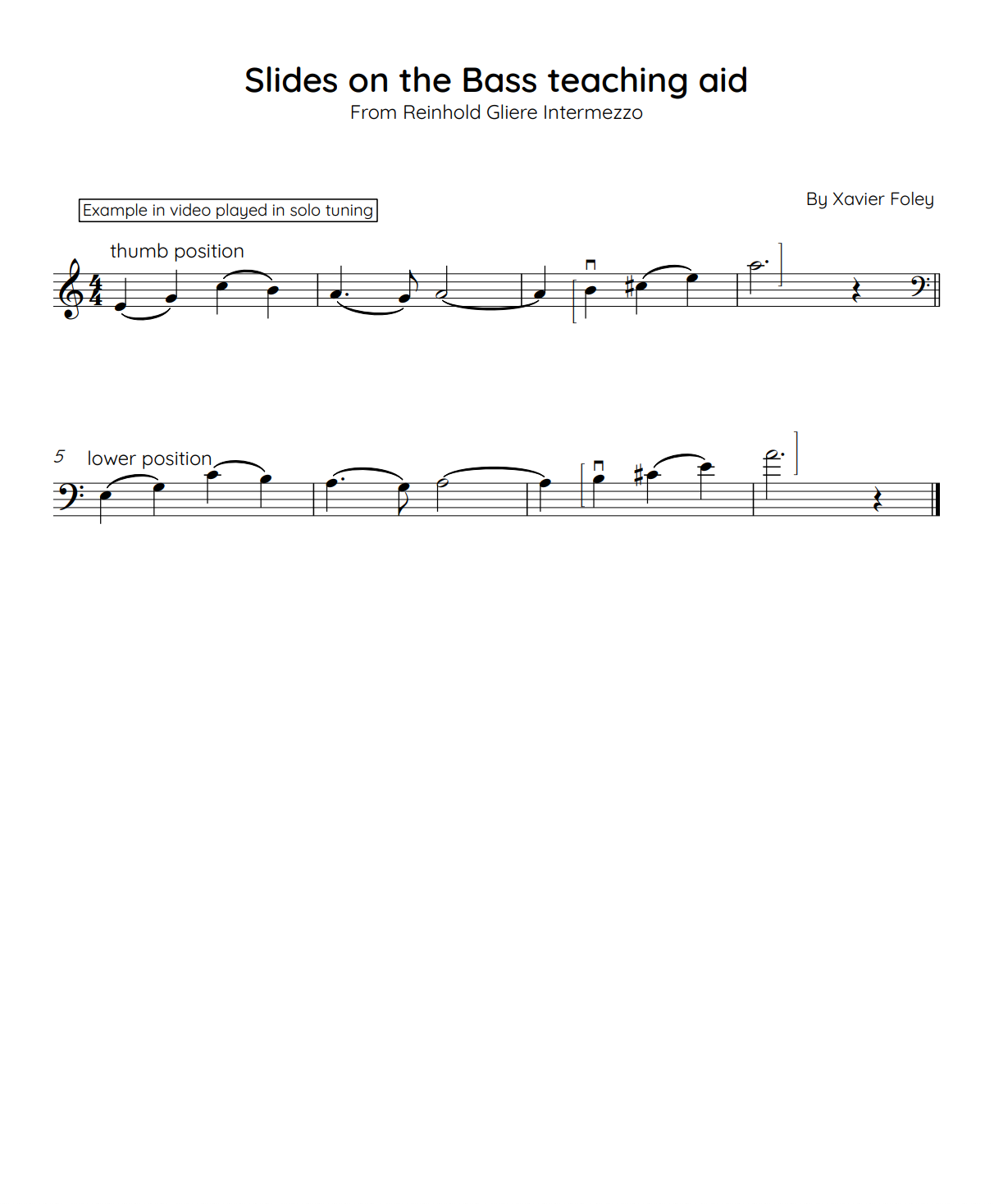 Slides on the Bass teaching aid