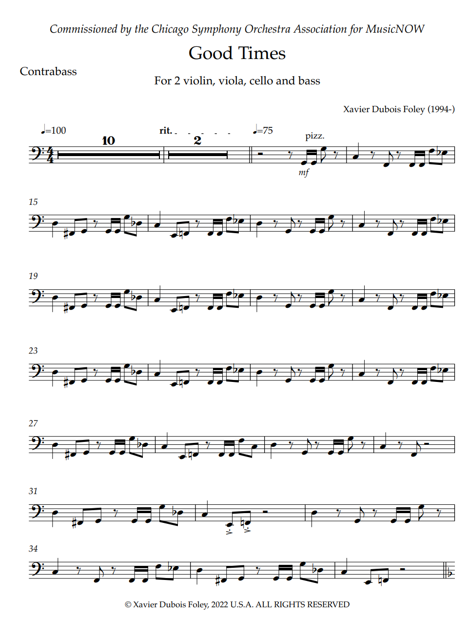 "Good Times" Quintet by Xavier Foley
