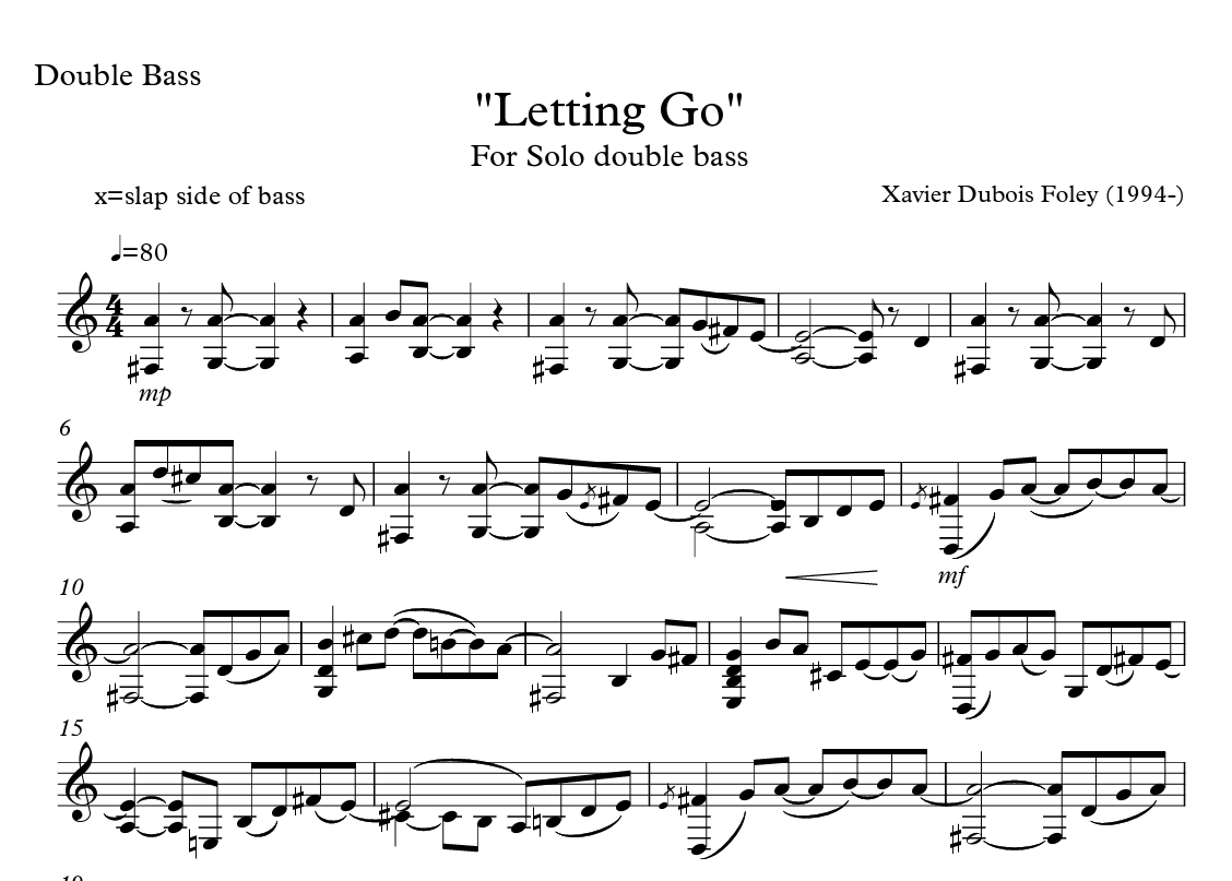 Lâcher prise - contrebasse solo