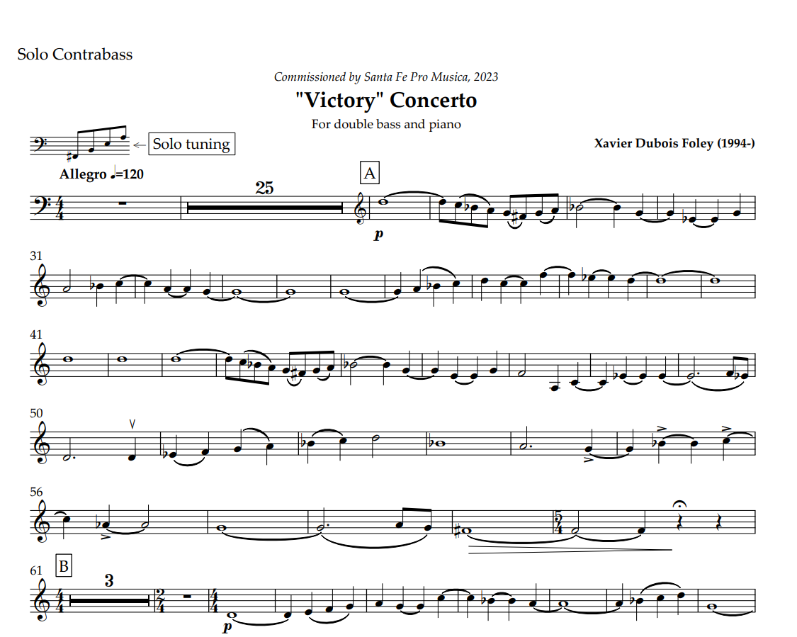 Victory Concerto Piano Reduction by Xavier Foley