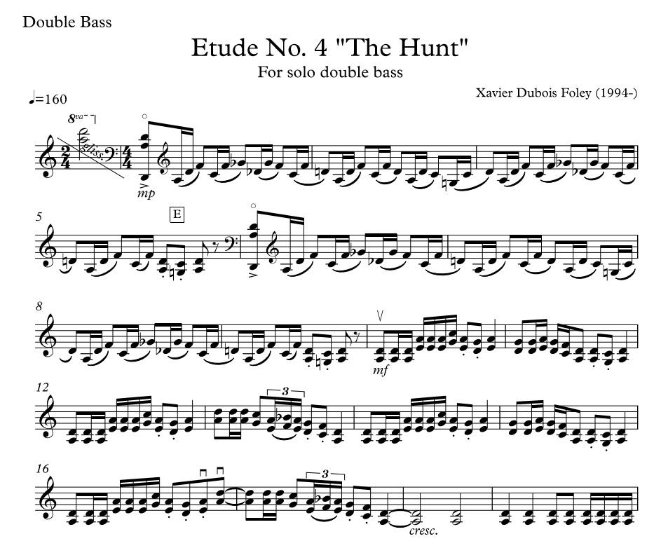 Bundle Pack Etudes 1-12 for solo double bass