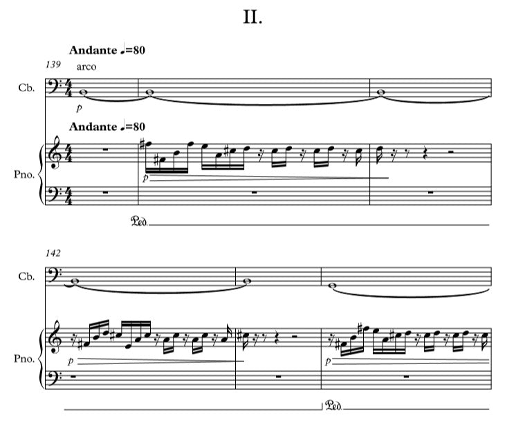 "Always on the move" Sonata for double bass & piano (all 3 movements)