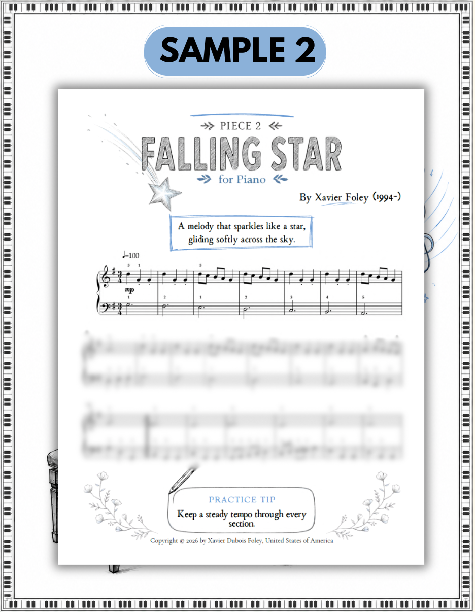 Pencil Piano: Intermediate Edition By Xavier Foley (Digital Copy)