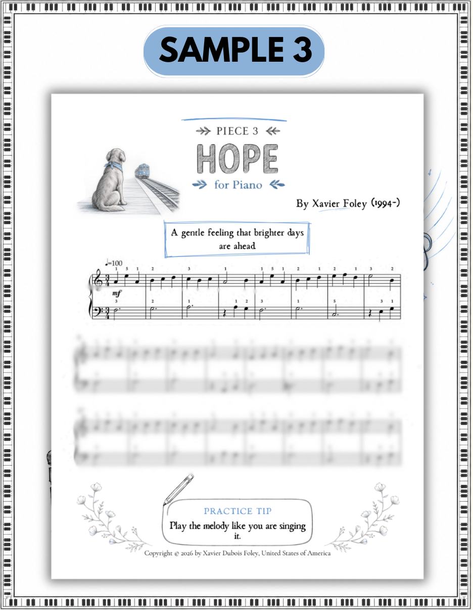 Pencil Piano: Intermediate Edition By Xavier Foley (Digital Copy)