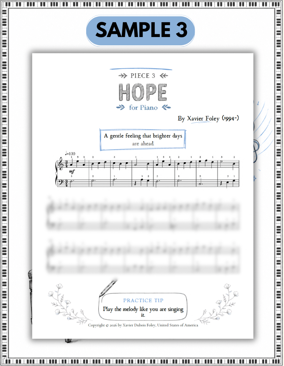 Pencil Piano: Intermediate Edition By Xavier Foley (Digital Copy)