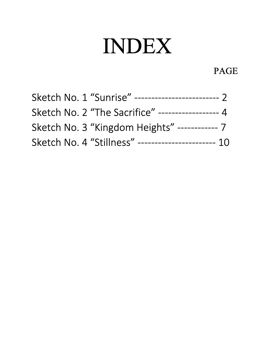 The Mountain Sketches (Intermediate - advanced)
