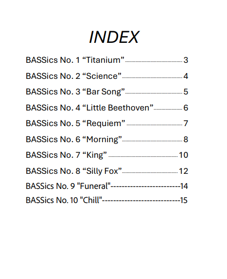 Double Bass BASSics (Beginner)