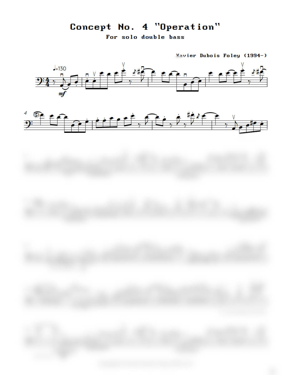 Concept Bass by Xavier Foley