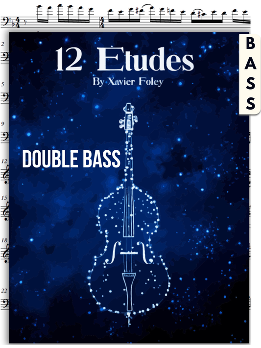 12 Etudes for solo double bass (advanced)