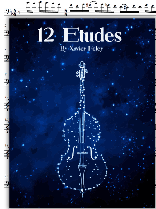 12 Etudes for solo double bass (advanced)