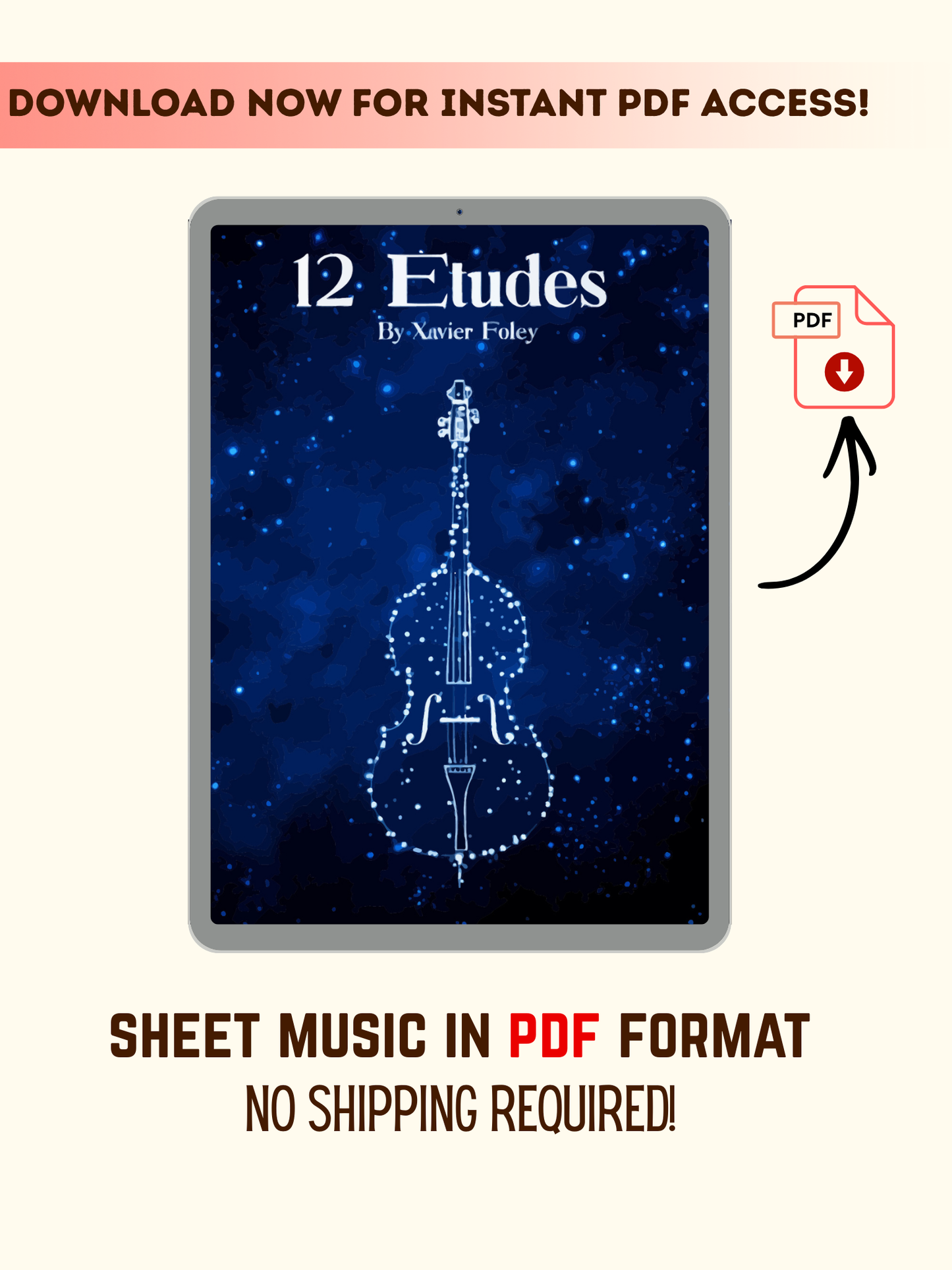 12 Etudes for solo double bass (advanced)