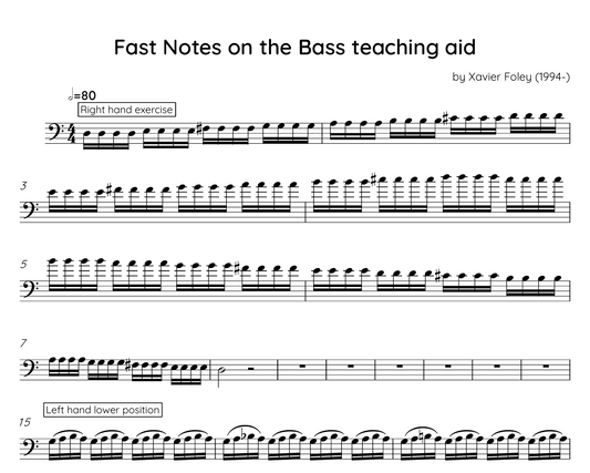 Fast Notes on the Bass teaching aid