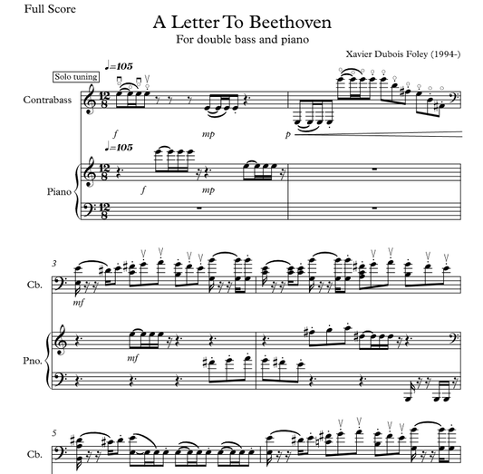给贝多芬的一封信二重奏版