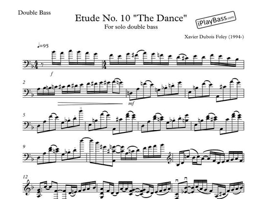 Estudio No. 10 "The Dance" para contrabajo solo