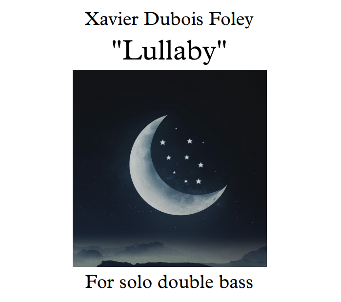 "Lullaby" de Xavier Foley para Solo Bass