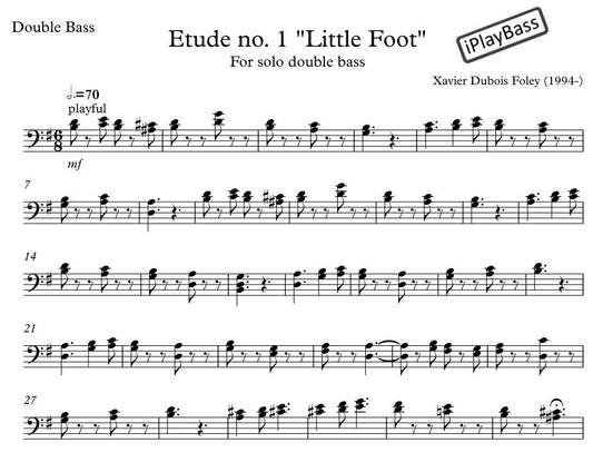 Etude No. 1 "Little Foot" para contrabaixo solo