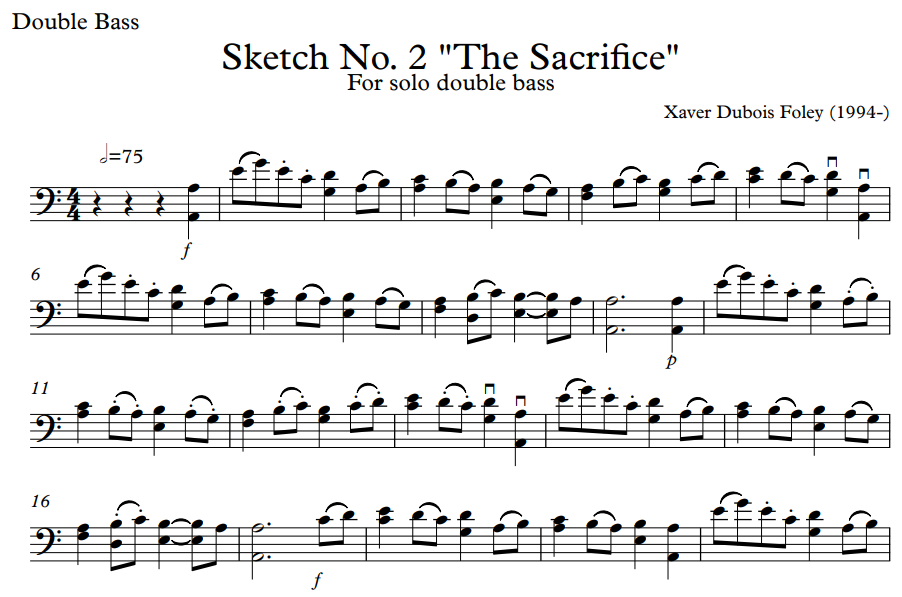 Sketch No. 2 "The Sacrifice" by Xavier Foley - The Mountain Sketches