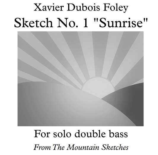 Xavier Foley 的第 1 号素描“日出” - 山地素描