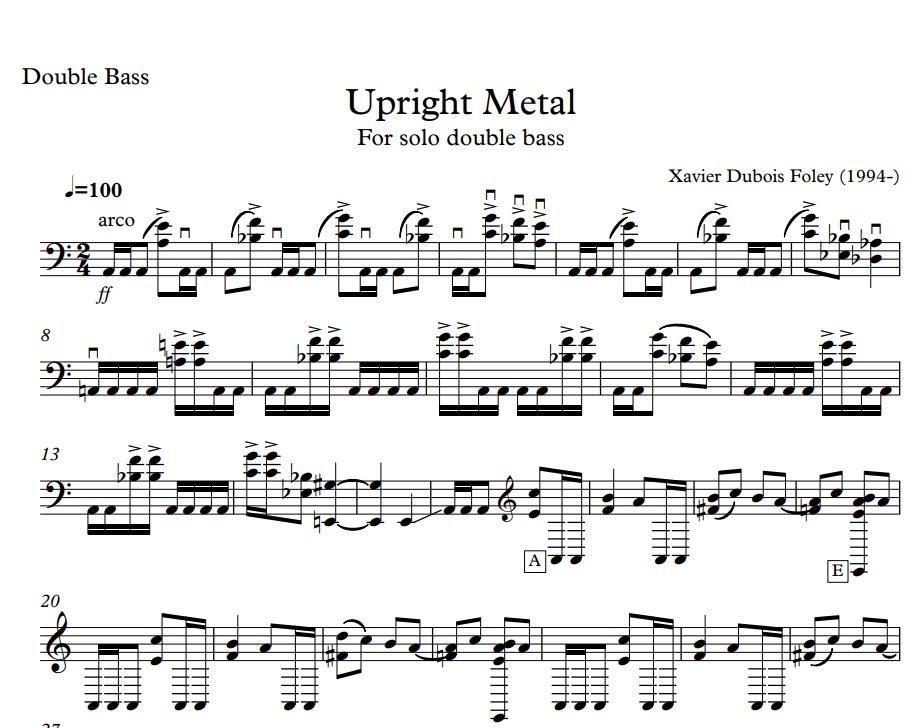Upright Metal for Solo Double Bass
