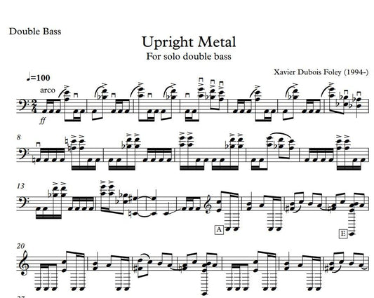 Upright Metal for Solo Double Bass