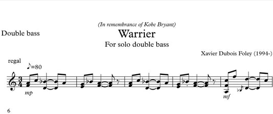 "Farewell" for solo double bass